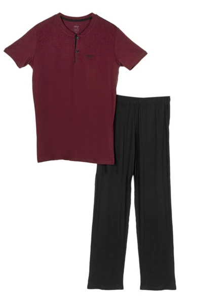 Bsm Erkek Serinleten  Düğmeli 2li Modal Pijama Takım 0753 - Resim 6