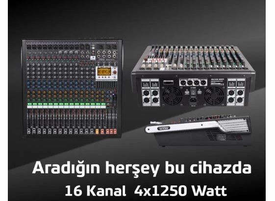 DDS DPX-PRO16 4X1250 Watt 16 Kanal Power Mixer ürün görseli 1