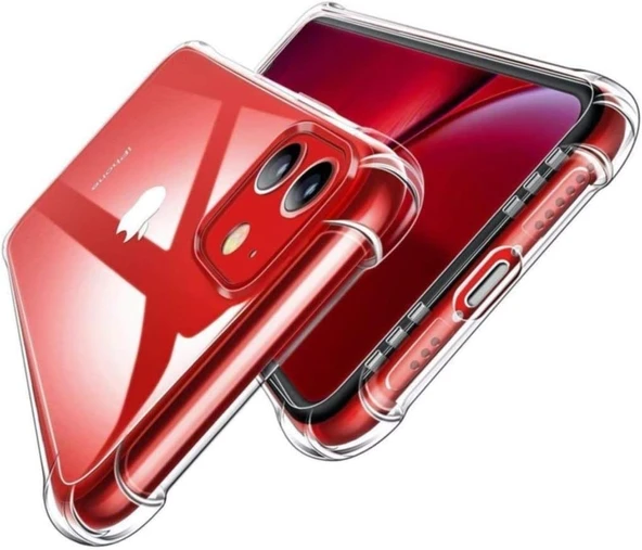 iPhone 12 Mini Uyumlu Darbe Önleyici Sararmaya Dayanıklı Airbag Korumalı Ultra Slim TPU Şeffaf Silikon Kılıf - 8