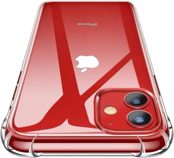 iPhone 12 Mini Uyumlu Darbe Önleyici Sararmaya Dayanıklı Airbag Korumalı Ultra Slim TPU Şeffaf Silikon Kılıf - 7