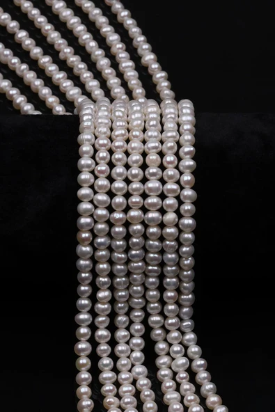 İnci Doğal Taş Dizi 4 x 5 mm Özel Kesim ürün görseli