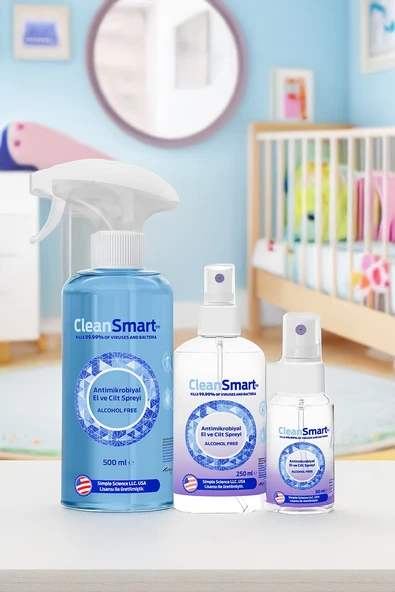 CLEANSMART ANTİSEPTİK EL VE CİLT SPREY 3'LÜ SET
