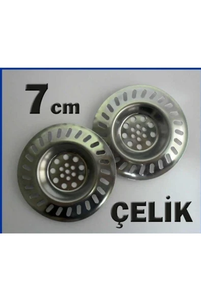 7cm Paslanmaz Çelik Lavabo Gider Süzgeci Yaşam Boyu Garantili Ikili Set Çelik Lavabo Süzgeci