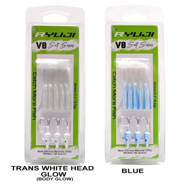 Ryuji V8 8cm 5.5gr Silikon Yem - 5