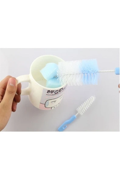 Bebek Biberon Temizleme Fırça Seti Sıcak Su Ile Temizlenir Kolay Pratik Kullanım - 7