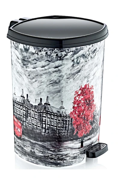 Extra +1 Pedal Hediyeli Londra Bigben Manzaralı Çöp Kovası 20