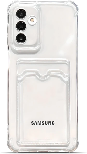 Samsung Galaxy S24 Plus Uyumlu Kamera Korumalı Kartlıklı Köşeleri Airbag Tasarımlı Darbe Önleyici Şeffaf Silikon Kılıf