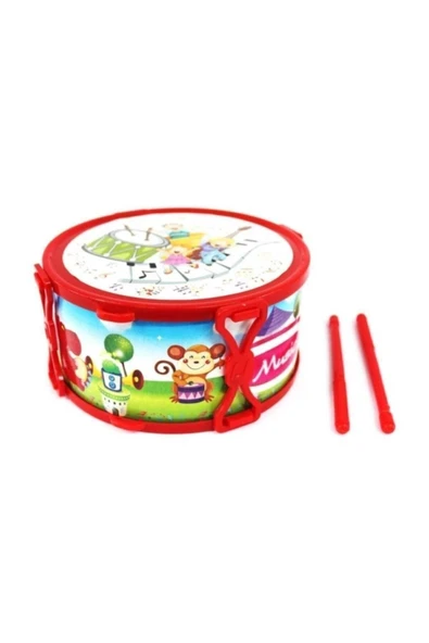 Çocuklar için 2 Tokmaklı Plastik Davul - 1