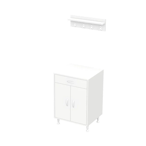 Modilayn DOQU (L) Set Ocak Altı Dolap 65x88x56 cm, Çekmeceli,Kapaklı, Tüp Bölmeli Ve Baharat Raflı - 11