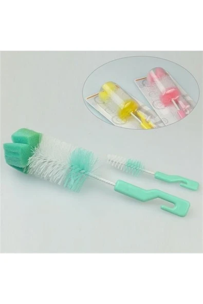 Bebek Biberon Temizleme Fırça Seti Sıcak Su Ile Temizlenir Kolay Pratik Kullanım