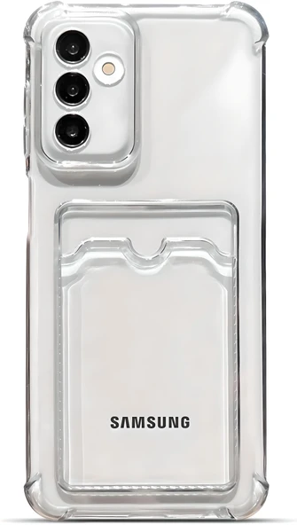 Samsung Galaxy S24 Plus Uyumlu Kamera Korumalı Kartlıklı Köşeleri Airbag Tasarımlı Darbe Önleyici Şeffaf Silikon Kılıf - 9