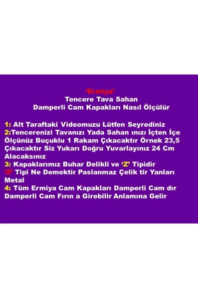 Tencere Tava Sahan Için Buhar Delikli Temperli Z Tipi Cam Kapak 38 Cm - 6