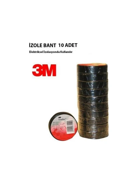 3M Temflex Pvc Elektriksel İzolasyon Bandı (10 Adet) - 4