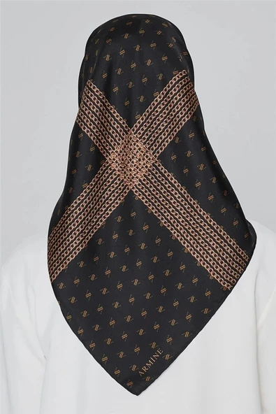Armine E19YA8113D0306 Dj Saf İpek Eşarp 8113D (T) (Nostalji Twill) - 4
