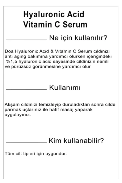 Hyaluronic Acid & Vitamin C Serum - 2