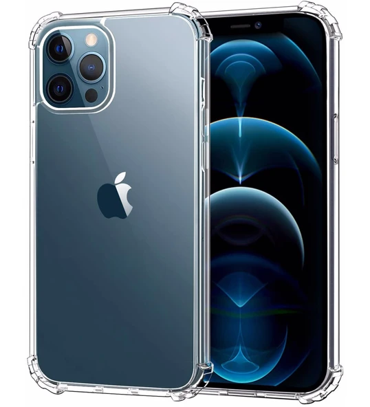 iPhone 13 Pro Max Uyumlu Darbe Önleyici Sararmaya Dayanıklı Airbag Korumalı Ultra Slim TPU Şeffaf Silikon Kılıf - 9