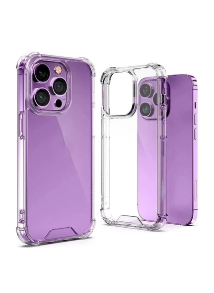 iPhone 13 Pro Max Uyumlu Darbe Önleyici Sararmaya Dayanıklı Airbag Korumalı Ultra Slim TPU Şeffaf Silikon Kılıf - 6