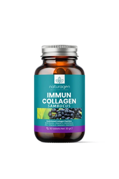 Naturagen Immun Collagen Sambucus (KARAMÜRVER) Yeni Cam Şişe 30'lu Tablet - Resim 2
