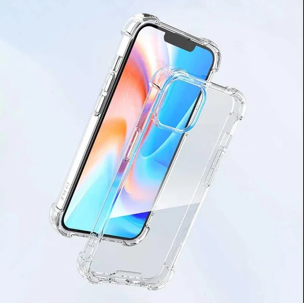 iPhone 13 Pro Max Uyumlu Darbe Önleyici Sararmaya Dayanıklı Airbag Korumalı Ultra Slim TPU Şeffaf Silikon Kılıf - 3