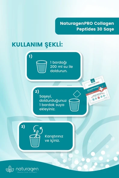 Naturagen Pro Beauty Collagen 30'lu Saşe Biotinli Yeşil Elma Aromalı - Resim 6