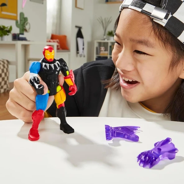 Mixmashers  Avengers Figür F9265-F9269 Iron Man | 4 Yaş ve Üzeri Çocuklar İçin Süper Kahraman Oyunca - 10