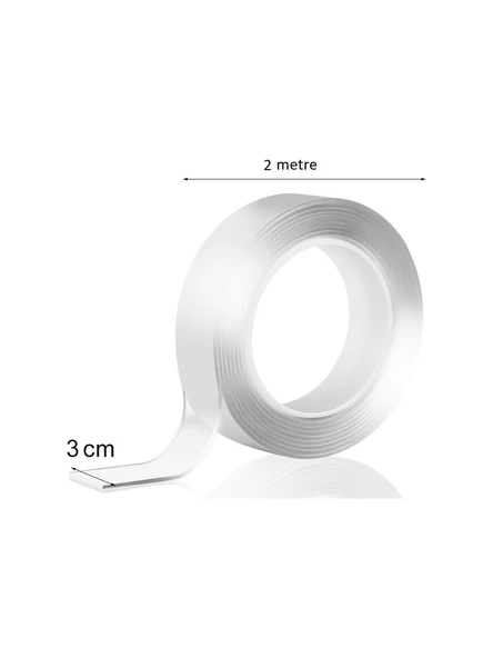 Çift Taraflı Şeffaf Bant 3cm x 2m - 6