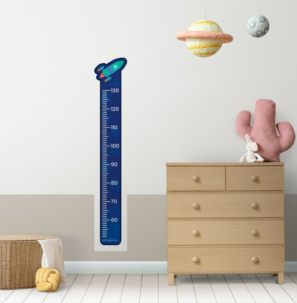 Safemom - Stickerlı Boy Cetveli - Uzay