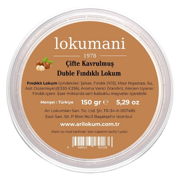 Çifte Kavrulmuş Duble Fındıklı Lokum 150 Gr - 2