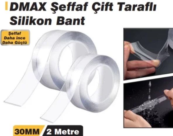Çift Taraflı Şeffaf Bant 3cm x 2m - 4