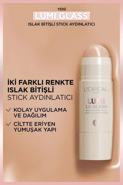 L'Oréal Paris Lumi Glass Islak Bitişli Stick Aydınlatıcı - 610 Glassy Pearl Eclat - 3