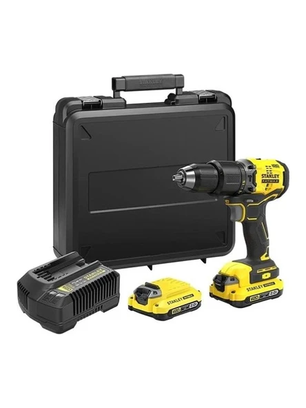 Stanley 18V 2AH V20 2 Aku Komursuz Darbelı Matkap - 2