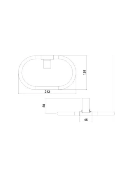 Tema Banyo Premium Yuvarlak Havluluk Siyah Renkli 71008-2M 71008-2M - 2