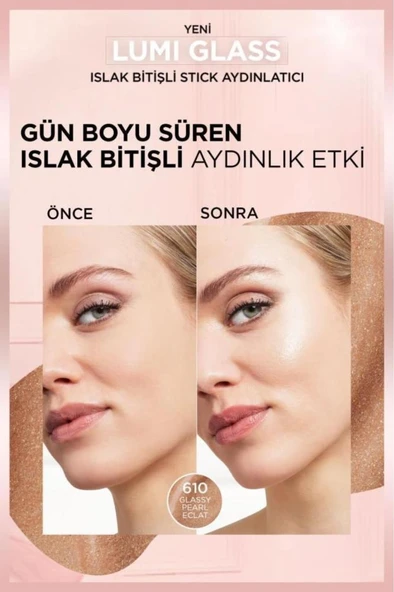 L'Oréal Paris Lumi Glass Islak Bitişli Stick Aydınlatıcı - 610 Glassy Pearl Eclat - 6