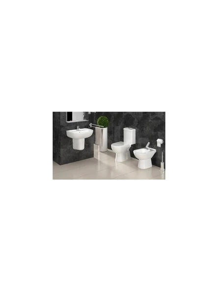 Turavit Polo Alttan Çıkışlı Klozet + Rezervuar + Roxi Yavaş Kapanan Kapak + Iç Takım + Taharat Musluğu Tam Set Klozet Rezervuar - 5
