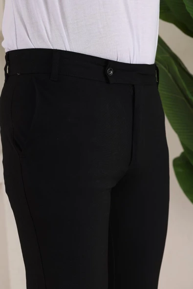 Erkek Slim Fit Likralı Bilek Boy Kumaş Pantolon - 4