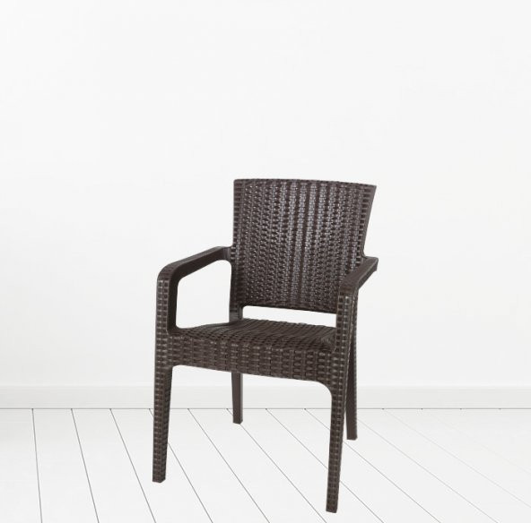 DOGANT Rattan 6 Adet Koltuk Sandalye Kahverengi - 2
