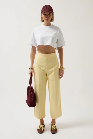 Baskılı Crop T-Shirt - 2