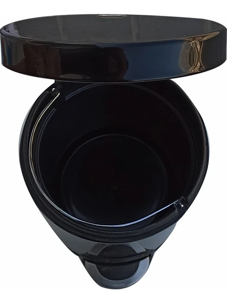 Penta 5 Litre Çöp Kovası Siyah Pedallı Çöp Kovası - 2