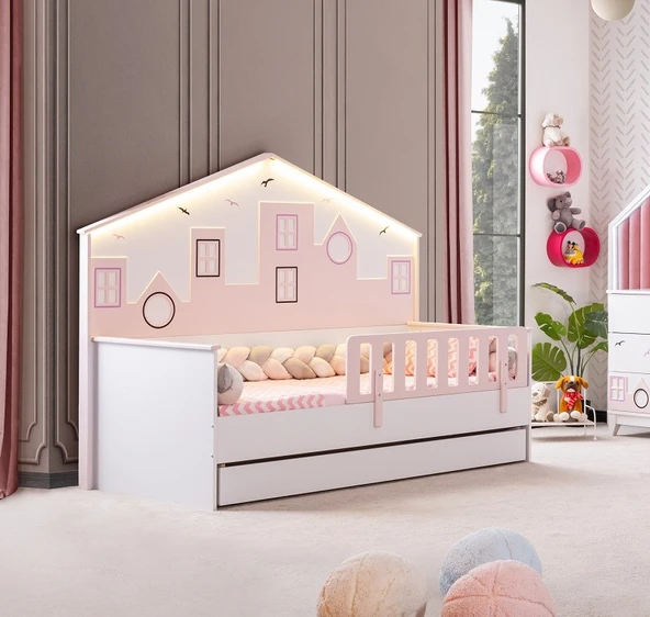 CITY BEBEK ODASI TAKIMI - BEYAZ PEMBE - Resim 4