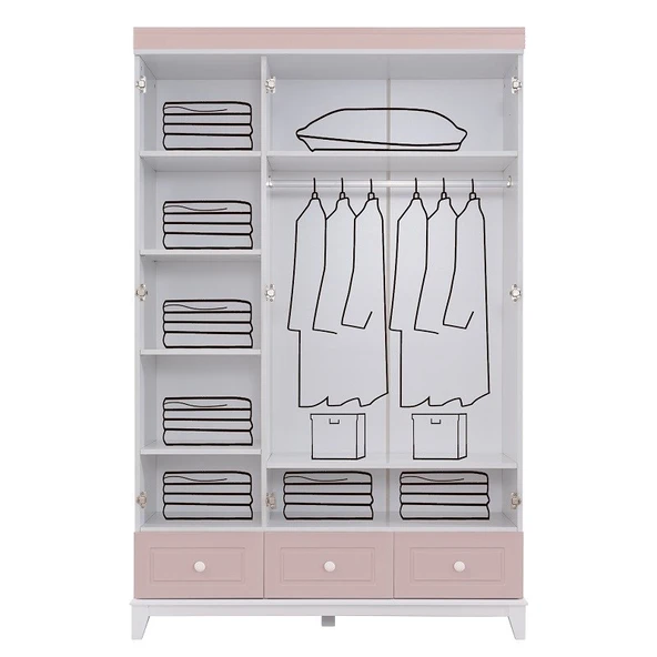 CITY BEBEK ODASI TAKIMI - BEYAZ PEMBE - Resim 3