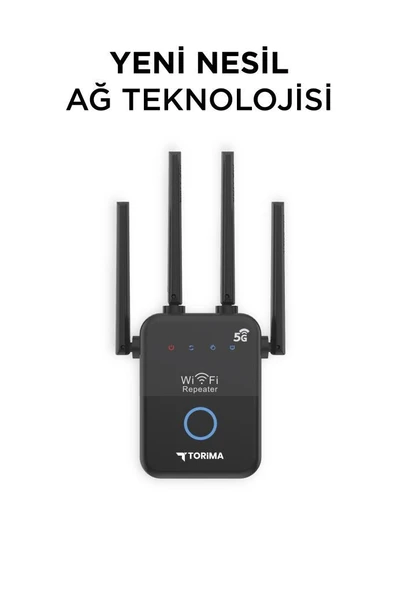 Torima AC35Q Siyah Wi-Fi Router 1600Mbps Çift Bant 4 Anten - 3