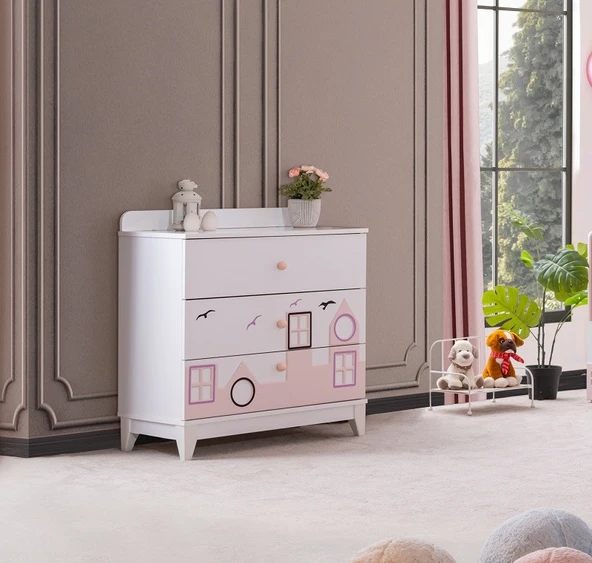 CITY BEBEK ODASI TAKIMI - BEYAZ PEMBE - Resim 5