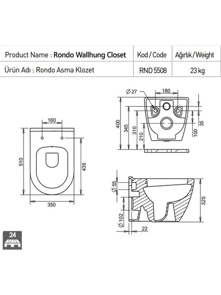 Turavit Rondo Asma Klozet - 2