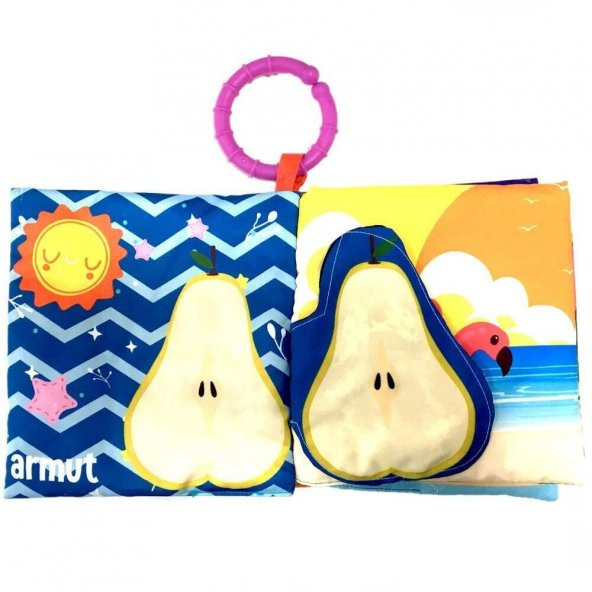 Babycim Hışırtılı Eğitici Boyutlu Meyve Sebzeler Kitabım - 4