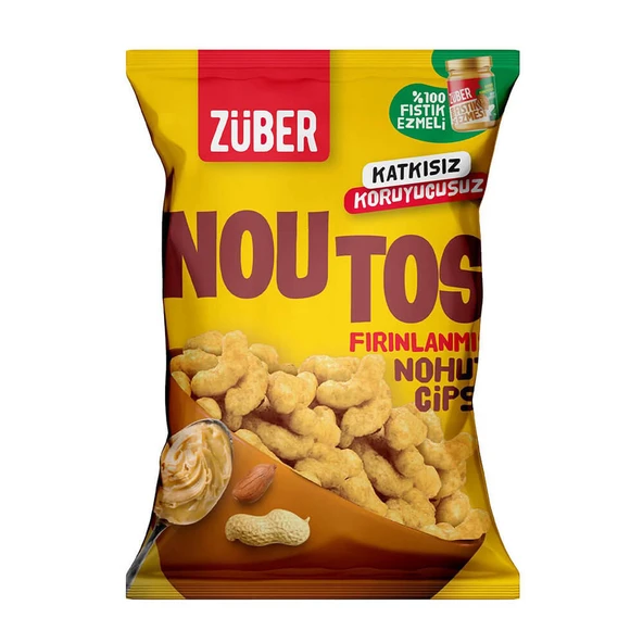 Züber Glutensiz Noutos Nohut Cipsi - Fıstık Ezmeli 55gr