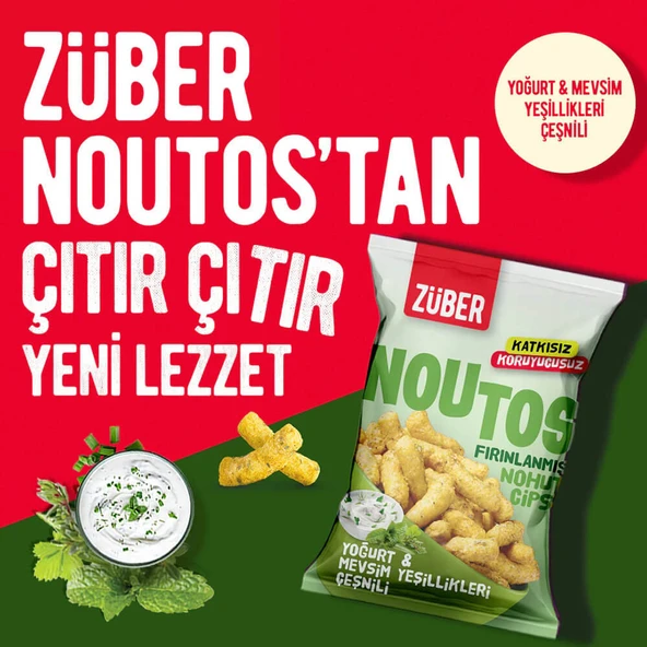 Züber Glutensiz Noutos Nohut Cipsi - Yoğurt & Yeşillik 55gr - 3