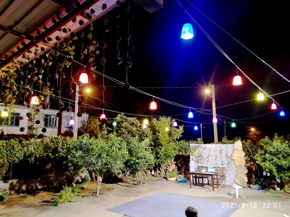 Çarşıbu Alaçatı Ağaç Feneri 10'lu Set Dekoratif Dış Mekan Aydınlatma Armatürü Cafe Restoran Düğün Salonu Otel Organizasyon İçin Rustik Bahçe Peyzaj Işıklandırma Sarkıt Avize - 2
