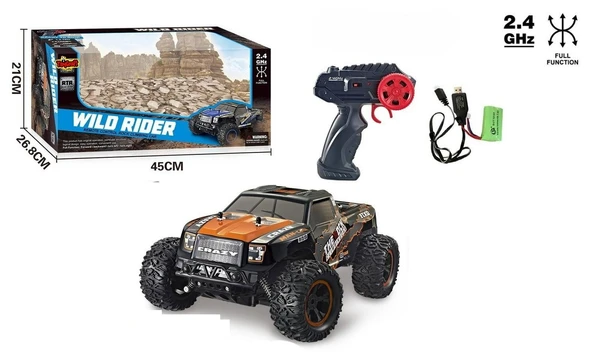 Şarjlı 1:10 RC Dev Off-Road Araba 15KM/H Hızlı Arazi Aracı  40 CM