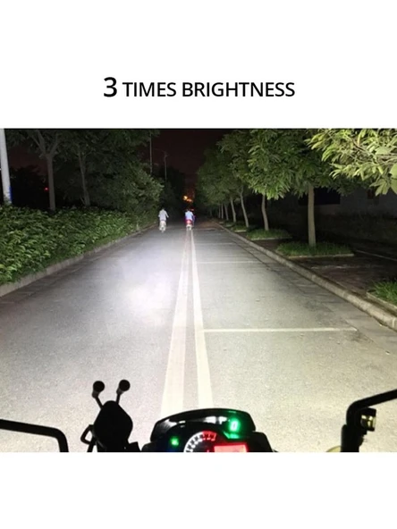 Motosiklet 12V 6500K 8 Led'ler Çift Yardımcı Sisli In Fark Lamba Süper Parlak - 2