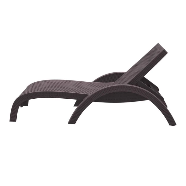 Omnipazar TRK-860 Siesta Fiji Rattan Desenli Ayarlanabilir Lüks Şezlong - 4